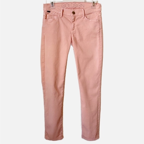 Goldsign Frontier Slim Crop Jeans in Salmon 27 - Picture 1 of 9